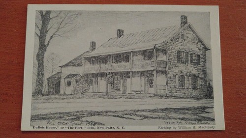 Vintage Unposted Dubois House Fort New Paltz, NY Postcard William H. MacReady