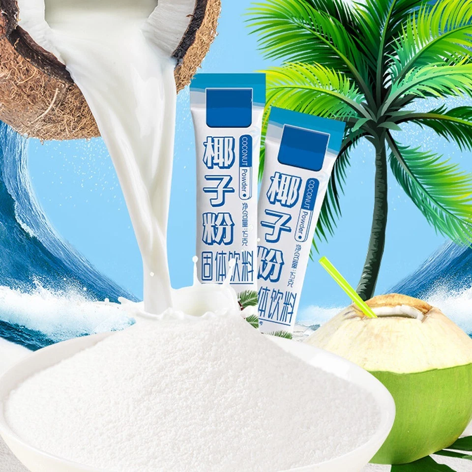 Premium Coconut Cream Powder 300g/10.58oz - 20 Single Serve Packets, Dairy Free, - Image 2 of 4