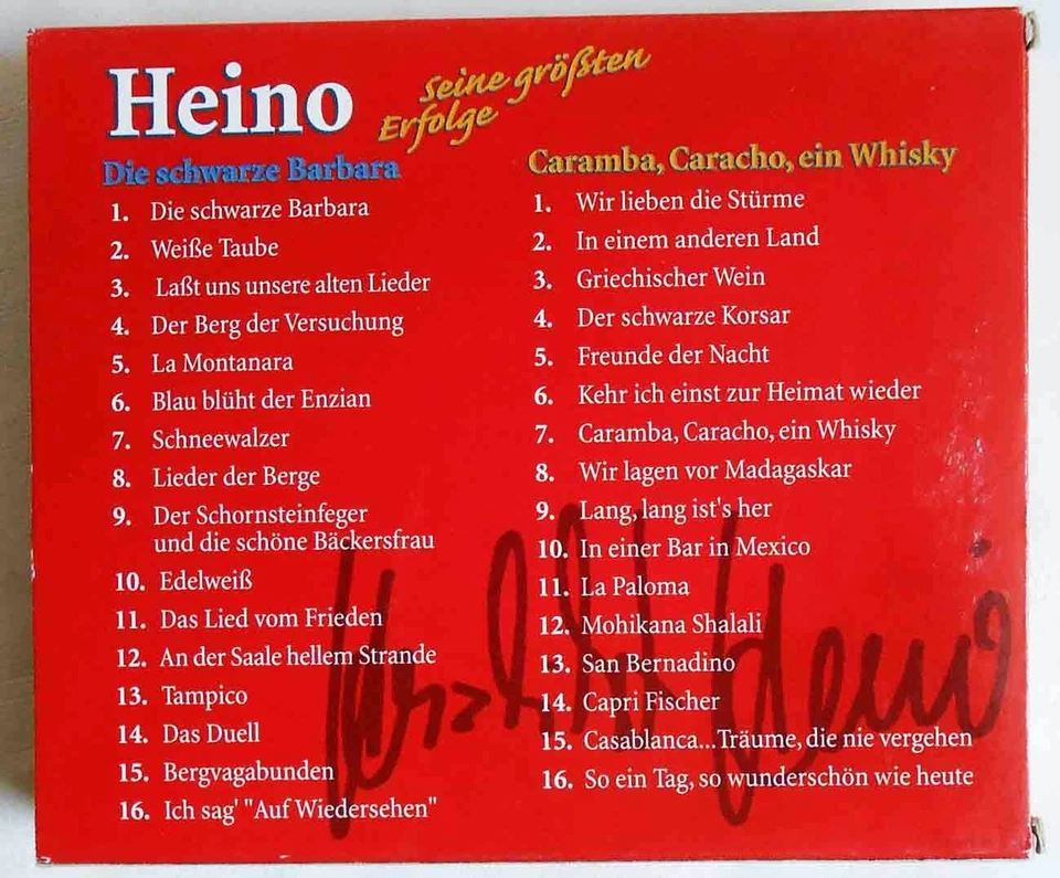 2 CD Box Heino: Seine größten Erfolge (PolyGram) Signiert - Bild 2 von 2