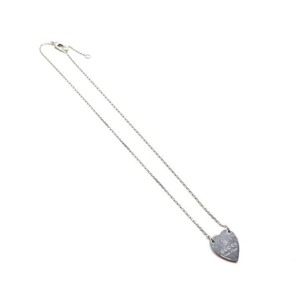 GUCCI 304632 Collier Pendentif Accessoire Bijoux Argent 925 Chaîne Coeur Femme 