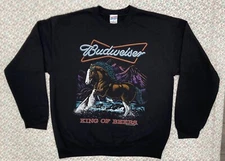PACSUN Junk Food Budweiser Oversized Crew Neck Sweatshirt