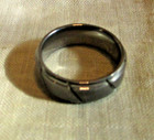 Ring Band Line Design  Silvertone Size 10 — photo 5
