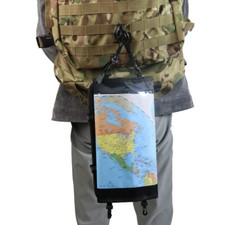 Tactical Map Bag Waterproof Transparent Map Document Case Foldable Dry Bag