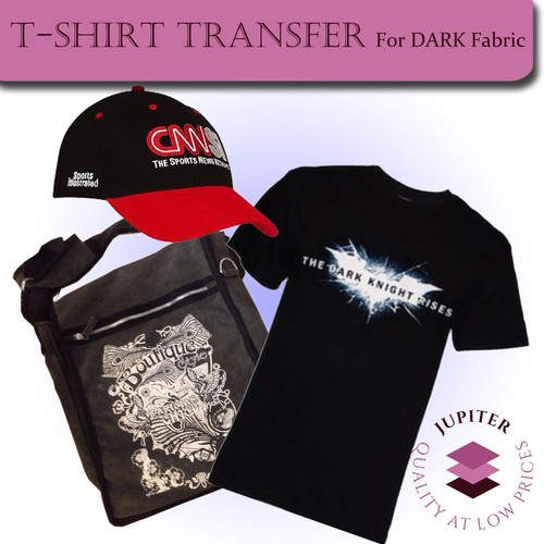 T-shirt Transfert Papier pour Tissu Sombre - A4 - 5 Feuilles Pk - Pour Imprimantes JET D'ENCRE - Photo 3/3