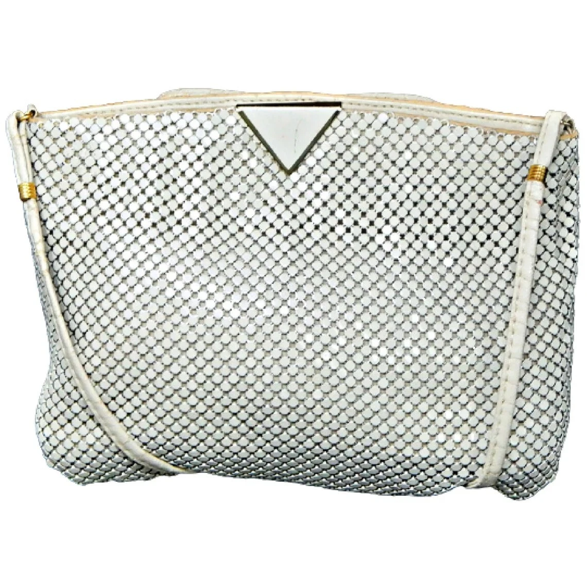 VETEMENTS Borsa a tracolla vintage in rete bianca convertibile in pochette