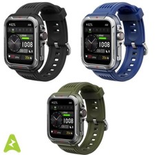 Smart Watch Metal Frame 1.8" Alexa Built-in Fitness Tracker with IP68 Waterproof