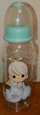 Vintage Plastic 8-OZ Baby Bottle Precious Moments Angel Boy New Without Package