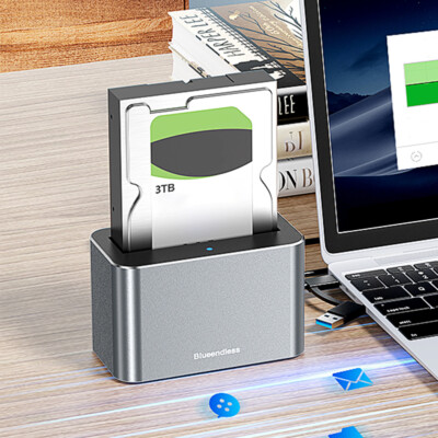 Hard Drive Dock SAS To USB 3.0 Adapters for 2.5 & 3.5 Inch SATA/SAS HDD SSD