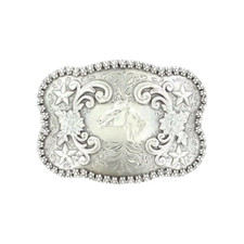 Nocona Mens Silver Horse Head Belt Buckle 3757607