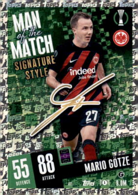 2023-24 Topps Match Attax UEFA Signature Style MOTM #411 Mario