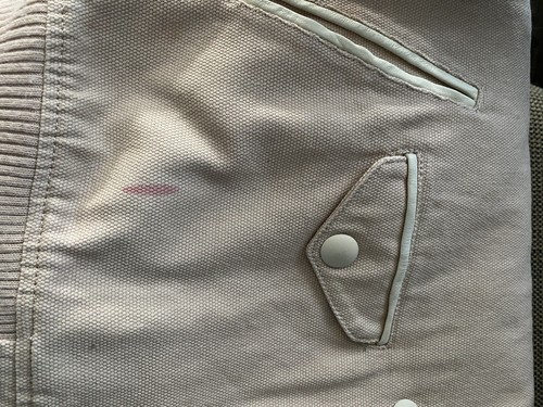 ZARA Girls Varsity Baseball Jacket Bomber Cream Blush SZ 10years Leather Sleeve - Picture 22 of 22