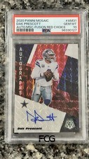 2020 Panini Mosaic Dak Prescott Autograph Fusion Red Choice PSA 10