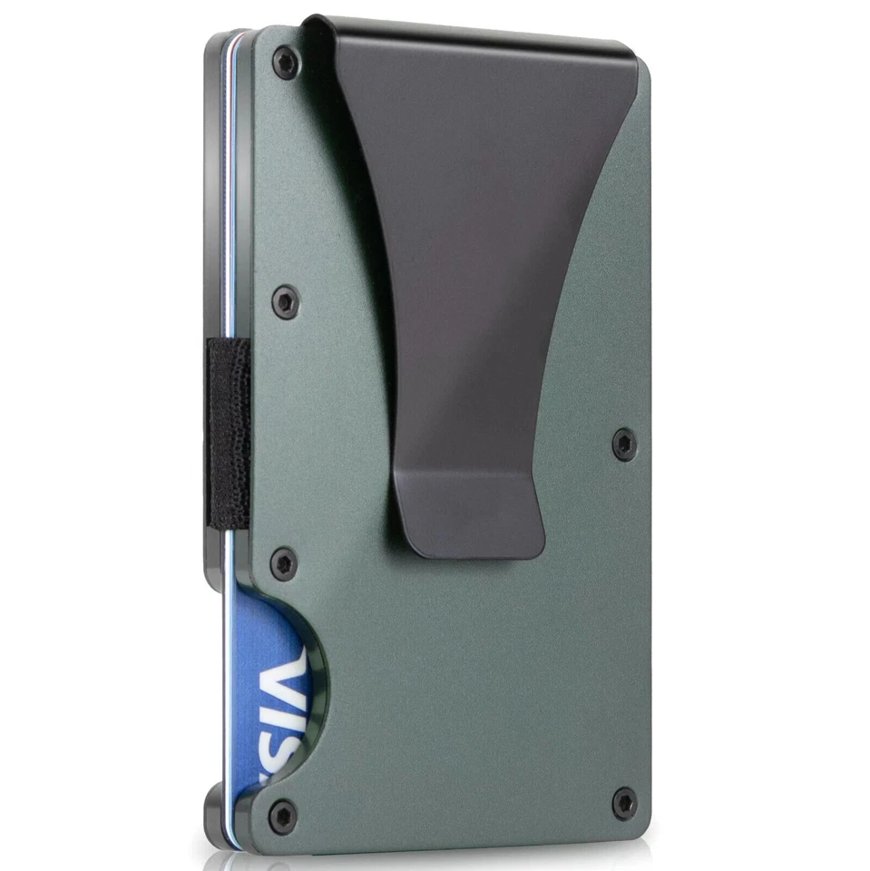 IDLokr Men's RFID Blocking Slim Money Clip Minimalist Wallet Card ID Holder - Image 2 of 4