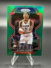 2022 #9 Alaina Coates WNBA Panini Prizm Basketball Green Prizm Fever
