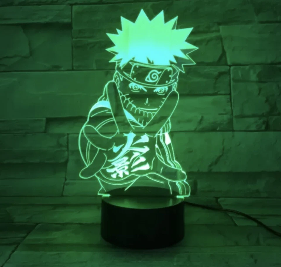 Naruto Shippuden Anime 3D Luz Nocturna LED Lámpara Colorida para Escritorio Decoración Regalo Niños Foto 3 de 4