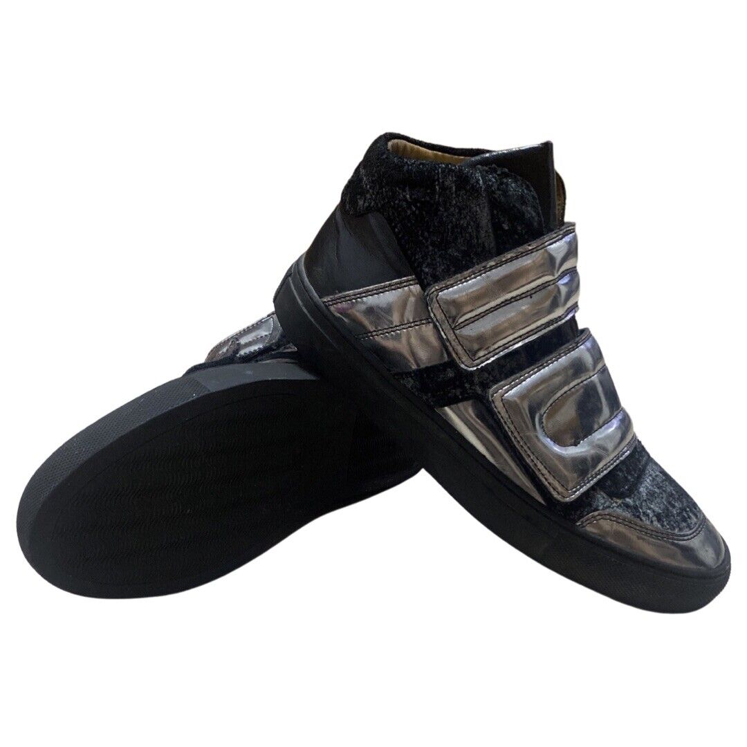 MM6 Maison Margiela Silver Patent Leather Double Strap MM6 Maison Margiela Silver Patent Leather Double Strap