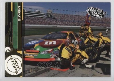 2005 Press Pass Trackside Hot Stops Golden 72/100 Elliott Sadler M&M's #G64 0a7