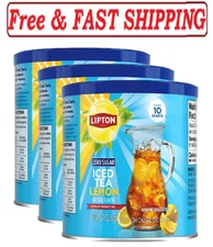 PR Lipton Zero Sugar Lemon Iced Tea Mix, 10 Quarts, (3 pack)