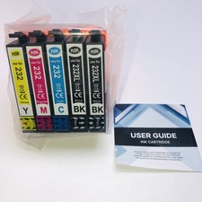 Five 5 Pack 232XL Ink Cartridges for Epson 232 WF-2930 WF-2950 XP-4200 XP-4205