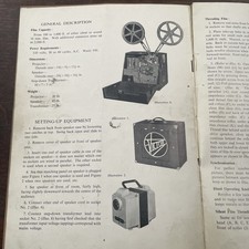 SERVICE MANUAL for cine projector VICTOR  ANIMATOPHONE 16mm sound PHOTOCOPY