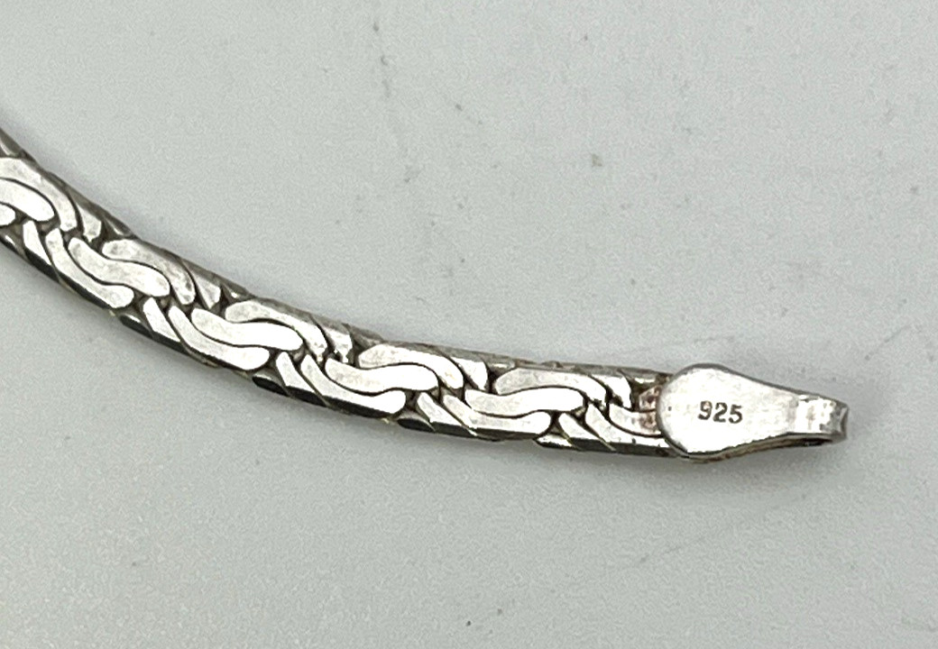 UPSCALE SEGMENTED FLAT Solid Sterling Silver 20 i… - image 5