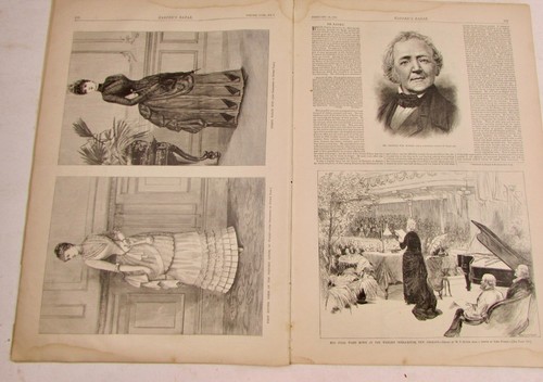 HARPERS BAZAR FEBRUARY 14 1885 WITH RARE VICTORIAN FASHION PATTERN SHEET NO. 7 - Picture 4 of 12