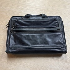 Tumi Leather Briefcase Shoulder Bag Laptop Me...
