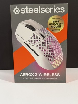 SteelSeries Aerox 3 Wireless Optical Gaming Mouse NIB New In Box Snow/White