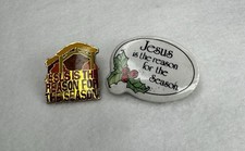 Jesus Lapel Pin Religious Lot Of 2 D