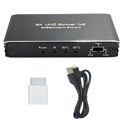 1 PC 8K 60Hz 1 In 2 Out HDMI2.1 Splitter Selector Accessories For PS5 XBOX