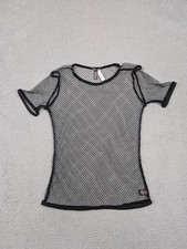 Victoria's Secret Shirt Womens XS/S Black Fishnet Mesh Sheer Top Lingerie