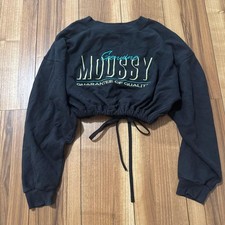 MOUSSY Black Short Sweatshirt Free Size - Great Condition