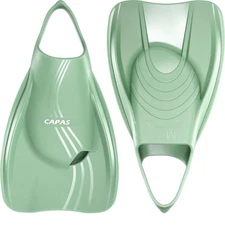 Swim Training Fins with Mesh Bag, Silicone Short Professional Swimming Fins, ...