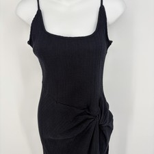 FREE PEOPLE Ladies Maxi Dress Black S Minimalist Gauze Boho Casual Cruise Goth