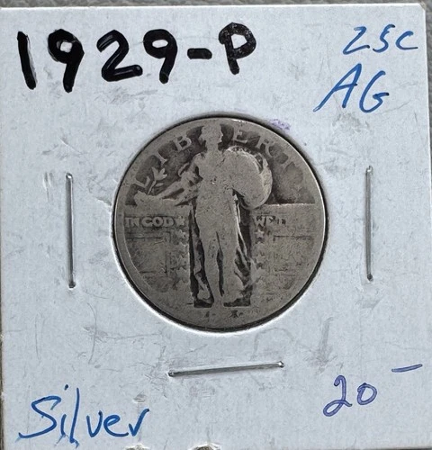 1929 P STANDING LIBERTY SILVER QUARTER AG
