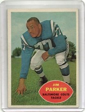 JIM PARKER 1960 TOPPS FOOTBALL CARD #5 BALTIMORE COLTS VG A202