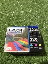 Epson 220XL Black 220 Cyan Magenta Yellow Ink Cartridges Exp 4/27