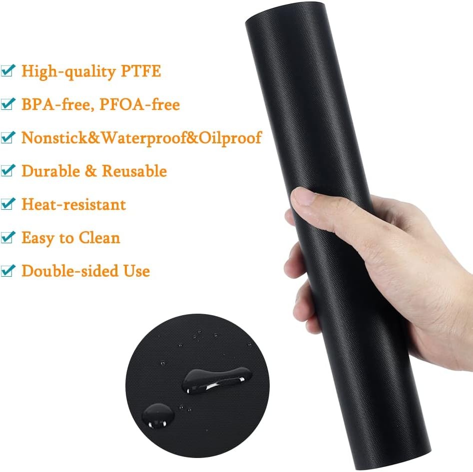 BYKITCHEN Air Fryer Oven Liners, 11x12 Inches, Set 4pcsx11*12 Black 