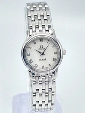 Omega De Ville 4570.71 MOP Roman Numeral 22mm Stainless Steel Quartz Box