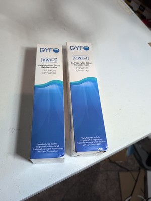 2 New, DYFO FRIDGIDAIRE PUREPOUR PWF-1 REFRIGERATOR WATER FILTER FPPWFU01
