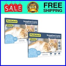  2 pack PetSafe ScoopFree Crystal Disposable Cat Litter Tray, Fresh Scent
