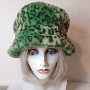 Green Leopard Print Faux Fur Bucket Hat Ben Berger Berger Furs - Etsy main image 3