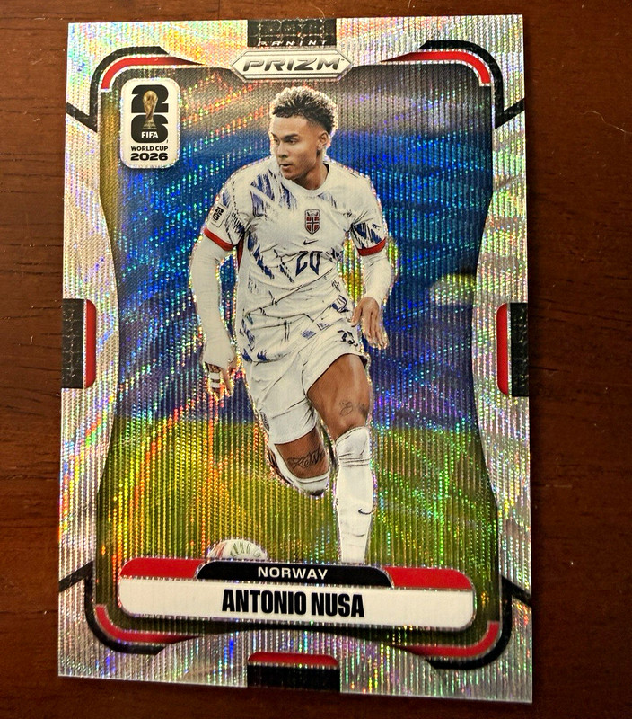 Panini Prizm FIFA World Cup 2026 Antonio Nusa Norway Silver Wave Prizm