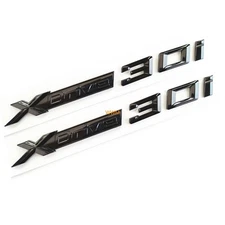 2X For XDrive 30i Car Emblem Body Side Fender Glossy Black M Sport Sticker BADGE