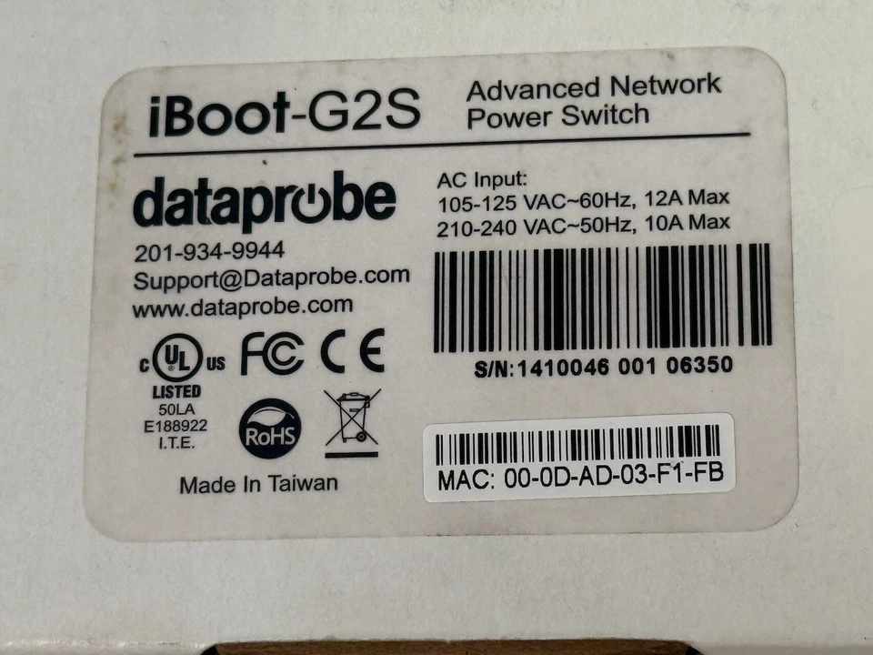 iBoot G2S Smart Network Power Switch Dataprobe Remote Control - Image 3 of 4