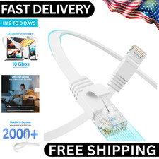 CAT6 Ethernet Patch Cord RJ45 LAN Network Cable White 50FT- 200FT Multi-Pack LOT
