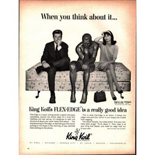 Colchón King Koil 1967 vintage impreso anuncio/póster mujer en la cama a3