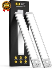 10Inch under Cabinet Lighting 2 Pack Rechargeable Motion Sensor Light Indoor