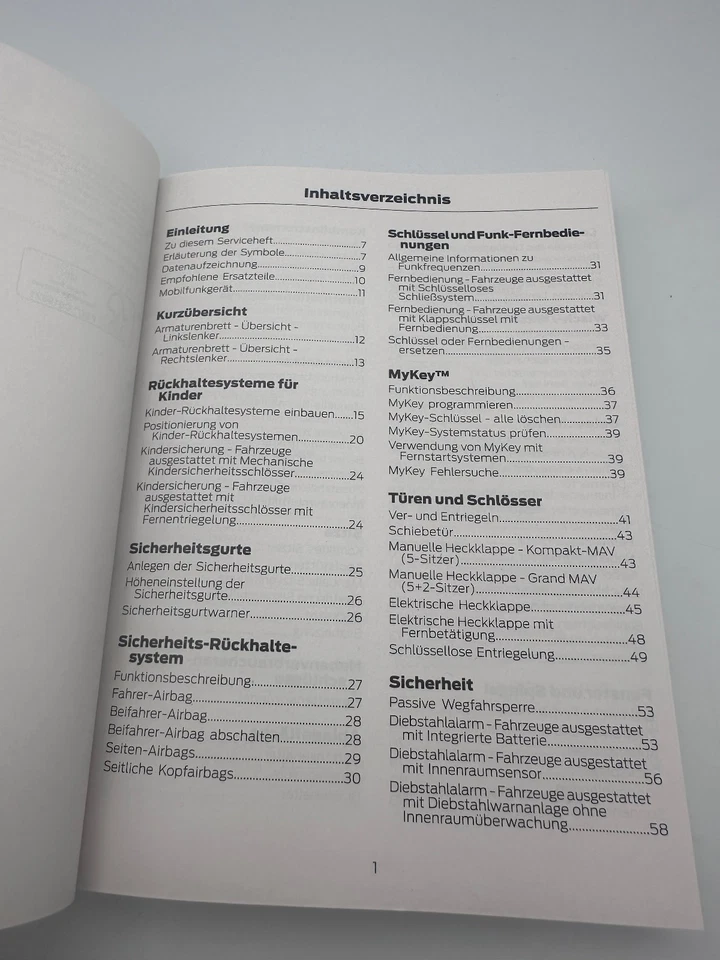 FORD C-MAX Betriebsanleitung 2016 Bedienungsanleitung Handbuch Bordbuch BA - Bild 3 von 4