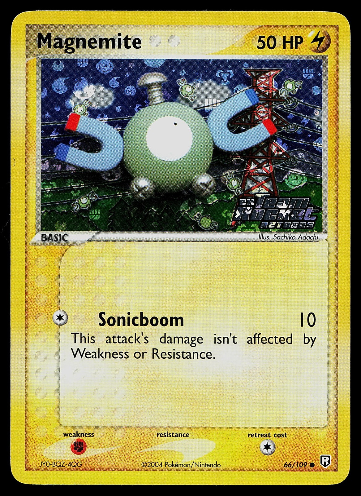 Pokemon Card - Magnemite Team Rocket Returns 66/109 Reverse Holo Stamped